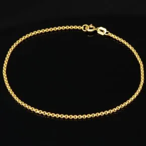 Zeitloses, kurzgliedriges Ankerarmband aus edlem, poliertem 14K 585 Gold
