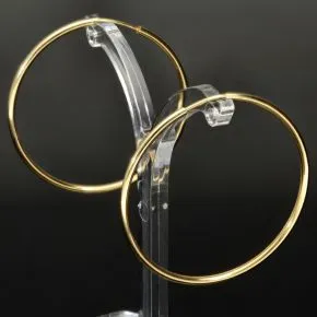 Hochwertige Creolen / Ohrringe in klassisch zeitlosem Design aus 14K 585 Gold (Gelbgold) glänzend poliert