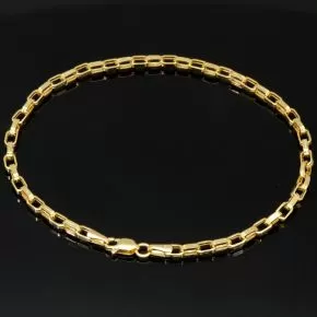 Funkelndes Ankerarmband aus echtem 585er 14K Gold – hochglanzpoliert und stilvoll verarbeitet - ca. 20,5 cm, 3 mm