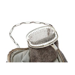 stilvolle, antike Damen - Handtasche / Abendtasche mit separaten Geldbörse aus Silber. hergestellt ca. 1900