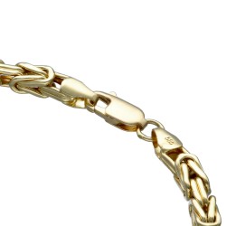 Goldenes Königsarmband (585er 14k), 4mm breit, 21cm lang