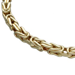 Goldenes Königsarmband (585er 14k), 4mm breit, 21cm lang