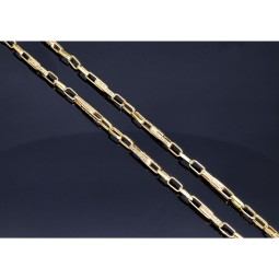 Designer-Ankerkette im Greco-Stil aus 585er Gelbgold (14k)- 64cm lang, 4,3 mm breit, 10,8g