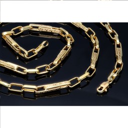 Designer-Ankerkette im Greco-Stil aus 585er Gelbgold (14k)- 64cm lang, 4,3 mm breit, 10,8g