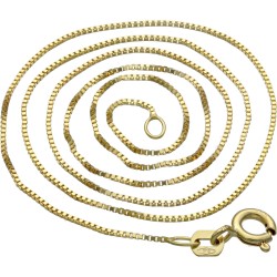 Sehr feine Venezianerkette aus 585 (14k) Gelbgold für Damen (45 cm Länge)