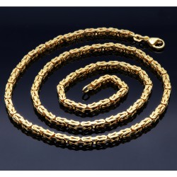 voll massive Königskette aus hochwertigem 585er Gold (14 Karat) in 60 cm Länge; ca. 3,3 mm breit (ca. 45,8g) -  Made in Germany - Mit FBM - Stempel