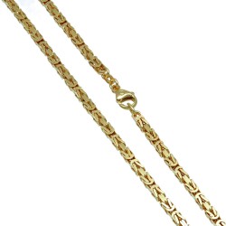 voll massive Königskette aus hochwertigem 585er Gold (14 Karat) in 60 cm Länge; ca. 3,3 mm breit (ca. 45,8g) -  Made in Germany - Mit FBM - Stempel