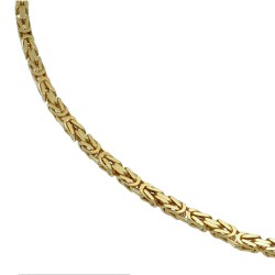 voll massive Königskette aus hochwertigem 585er Gold (14 Karat) in 60 cm Länge; ca. 3,3 mm breit (ca. 45,8g) -  Made in Germany - Mit FBM - Stempel