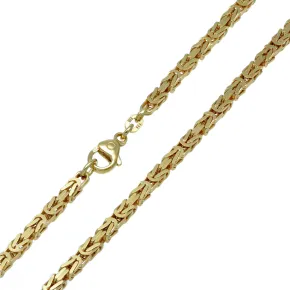 massive Premium - Königskette aus hochwertigem 14K Gold (585) in 65 cm Länge; ca. 3,3 mm breit - Made in Germany mit FBM Stempel