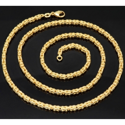extralange Premium-Königskette massivem 585er Gold (14 Karat) in 70 cm Länge mit FBM Stempel, Made in Germany ! ca. 3,3 mm breit