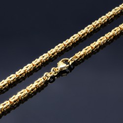 extralange Premium-Königskette massivem 585er Gold (14 Karat) in 70 cm Länge mit FBM Stempel, Made in Germany ! ca. 3,3 mm breit