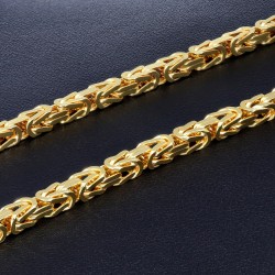Königskette aus voll massivem 585 Gold (14 Karat) in 55 cm Länge; ca. 3,3 mm breit (ca. 40,8g) - mit FBM Stempel - Made in Germany !