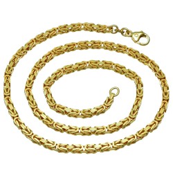 50cm lange Königskette aus voll massivem 585 Gold (14 Karat); ca. 3,3 mm breit (ca. 32,5g) - Made in Germany mit FBM Stempel