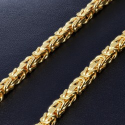 50cm lange Königskette aus voll massivem 585 Gold (14 Karat); ca. 3,3 mm breit (ca. 32,5g) - Made in Germany mit FBM Stempel