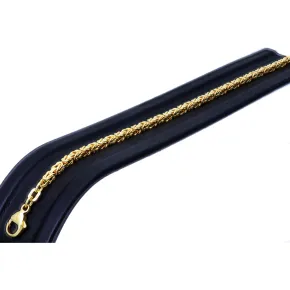 Massives Königsarmband aus Gold (585er 14k Gold), ca. 3mm Breite, ca. 21cm lang, ca. 11,8 g - Made in Germany !