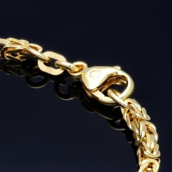 Massives Königsarmband aus Gold (585er 14k Gold), ca. 3 mm Breite, ca. 20cm lang, ca. 11,5g - Made in Germany mit FBM Stempel