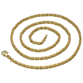 Massive Premium-Königskette aus hochwertigem 14K Gold (585) in 65 cm Länge; ca. 3mm breit (ca. 36,4g) - Made in Germany mit FBM Stempel