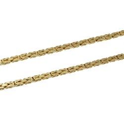 massive Premium-Königskette aus hochwertigem 14K Gold (585) in 65 cm Länge; ca. 3mm breit (ca. 34,8g) - Made in Germany mit FBM Stempel