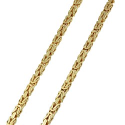 massive Premium-Königskette aus hochwertigem 14K Gold (585) in 65 cm Länge; ca. 3mm breit (ca. 34,8g) - Made in Germany mit FBM Stempel