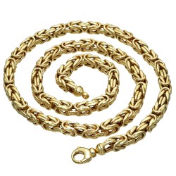 Dicke Königskette aus echtem 585er Gold (14 K)  (ca. 55g, 66cm, 6mm)