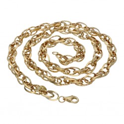 Edle, filigrane Designer-Goldkette für Damen aus hochwertigem 585er Gelbgold (14k)