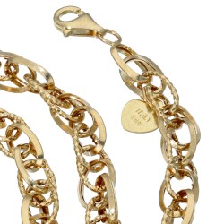 Edle, filigrane Designer-Goldkette für Damen aus hochwertigem 585er Gelbgold (14k)