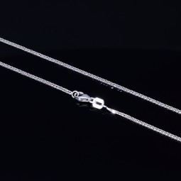 Edle Fuchsschwanzkette Goldkette aus Weißgold (14k 585 Gold) ca. 45 cm Länge, 1mm