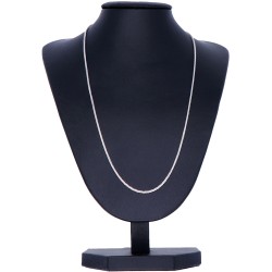 Edle Fuchsschwanzkette Goldkette aus Weißgold (14k 585 Gold) ca. 45 cm Länge, 1mm