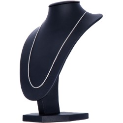 Edle Fuchsschwanzkette Goldkette aus Weißgold (14k 585 Gold) ca. 45 cm Länge, 1mm