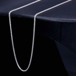 Edle Fuchsschwanzkette Goldkette aus Weißgold (14k 585 Gold) ca. 45 cm Länge, 1mm
