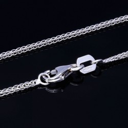 Edle Fuchsschwanzkette Goldkette aus Weißgold (14k 585 Gold) ca. 45 cm Länge, 1mm