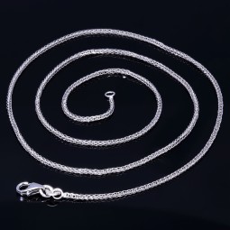 Edle Fuchsschwanzkette Goldkette aus Weißgold (14k 585 Gold) ca. 45 cm Länge, 1mm