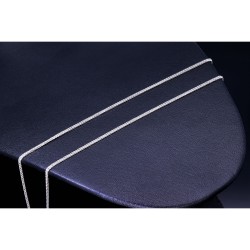 Edle Fuchsschwanzkette Goldkette aus Weißgold (14k 585 Gold) ca. 45 cm Länge, 1mm