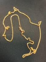 Sehr zarte Gelbgoldkette für Damen in 45 cm Länge aus 585er Gold (14k)