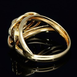 kunstvoller Ring für Damen in 585 14K Gelbgold in Ringgröße ca. 55