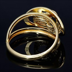 prunkvoller Ring für Damen in hochwertigem 585 14K Gelbgold in Ringgröße ca. 56