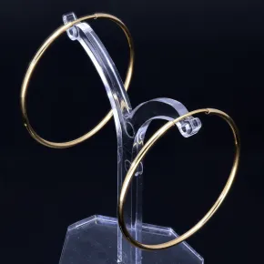 stilvolle Creolen in dezent, klassischem Design in 585er 14K Gelbgold glänzend poliert