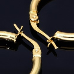 elegante Creolen im klassischen Design in 585er 14K Gelbgold