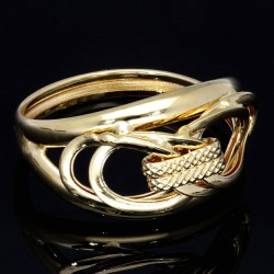 stylischer Damenring mit außergewöhnlichem Design in 14K 585er Gold Ringgröße ca. 57