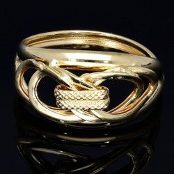 stylischer Damenring mit außergewöhnlichem Design in 14K 585er Gold Ringgröße ca. 57