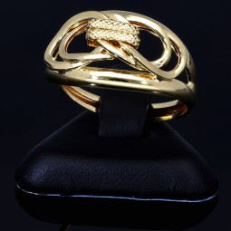 stylischer Damenring mit außergewöhnlichem Design in 14K 585er Gold Ringgröße ca. 57