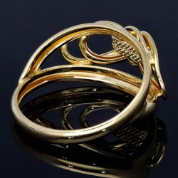 stylischer Damenring mit außergewöhnlichem Design in 14K 585er Gold Ringgröße ca. 57