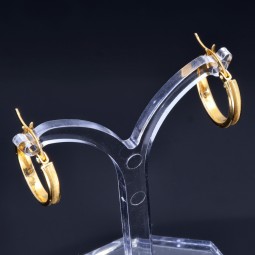 elegante, glänzende Creolen aus 14K 585 Gelbgold