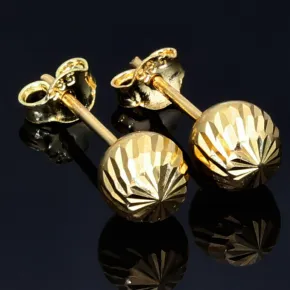 feine Ohrstecker mit filigranem Muster in 585er 14K Gold