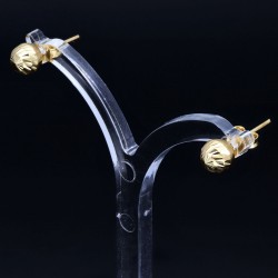 feine Ohrstecker mit filigranem Muster in 585er 14K Gold