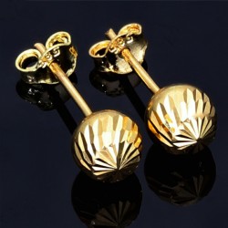 feine Ohrstecker mit filigranem Muster in 585er 14K Gold