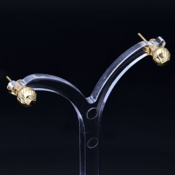 feine Ohrstecker mit filigranem Muster in 585er 14K Gold