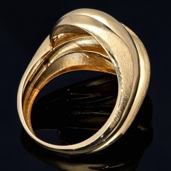 prunkvoller Damenring mit modernem, stilvollen Design in 14K 585er Gold Ringgröße ca. 56