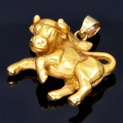 Sternzeichen Stier - Anhänger in massivem 585 / 14K Gold