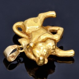Sternzeichen Stier - Anhänger in massivem 585 / 14K Gold